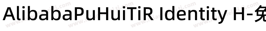 AlibabaPuHuiTiR Identity H字体转换